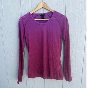 MARMOT pink purple burnout ombre long sleeve lightweight layering top